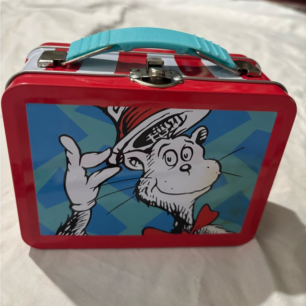 🎩 Dr. Seuss Cat in the Hat Mini Tin Lunch Box - Retro Vibes